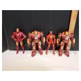 (4) Iron Man Action Figures