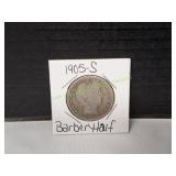 1905-S Barber Half Dollar