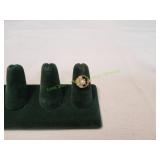 14K Gold Floral Ring, Sz 6