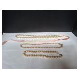 (3) Vtg Faux Pearl Necklaces