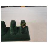 10K Heart Ring, Sz 5