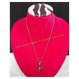 Vtg Silver Snake Necklace