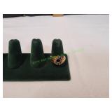 18Kt Gold Ring, Missing Center Stone, Sz 11