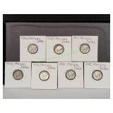 (7) Mercury Dimes