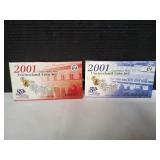 2001 United States Mint Uncirculated P/D Coin Set