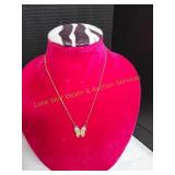 Gemstone Butterfly Necklace