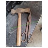 Vtg Cobblers Hammer & Tin Snips