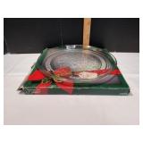 Vtg American Glass 13" Christmas Tree Platter
