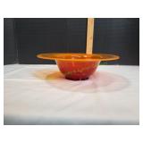 Vtg Amberina Blenko Glass Bowl