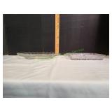 American Brilliant Divided Platter w/Serving Plate