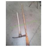 65" Tile or Floor Scraping Tool & 37" Pick Axe
