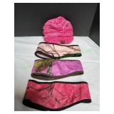 (3) Ladies Hunting Headbands & (1) Beanie