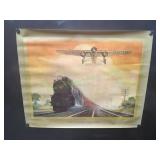 Vtg Railroad Posters