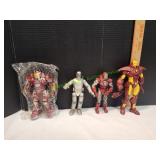(4) Iron Man Action Figures (4) Iron Man Action Figures
