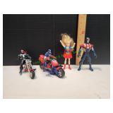 (2) Captain America, Venom & Super Girl Figures (2) Captain America, Venom & Super Girl Figures