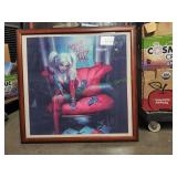 Large Framed Harley Quinn Print Large Framed Harley Quinn Print