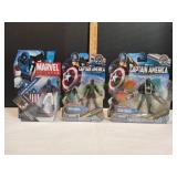 (3) Marvel Captain America Figures (3) Marvel Captain America Figures