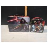 (2) Star Wars Tin Boxes w/ Figures (2) Star Wars Tin Boxes w/ Figures