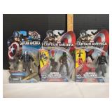 (3) Marvel Captain America Figures (3) Marvel Captain America Figures