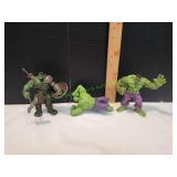 (3) Incredible Hulk Action Figures (3) Incredible Hulk Action Figures