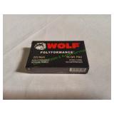 Wolf Polyformance 223Rem 55gr FMJ Steel Case, 20ct