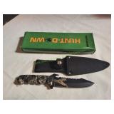 Engraved Hunt Down Fixed Blade Zombie Knife