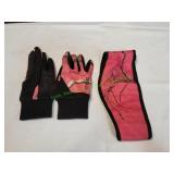 Pink Camo Gloves & Headband