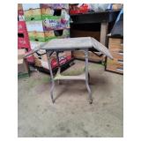 Vtg Industrial Metal Typewriter Table