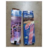 28" Lighted Candy Cane Lawn Stakes