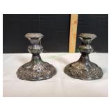 (2) 5" Silver-Plated Candlesticks