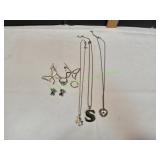 (3) Necklaces w/ Earrings & Rings