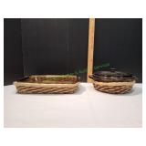 Anchor Hocking Casserole Dishes w/ Wicker Holders