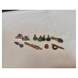 Vtg Cufflinks & Tie Clips