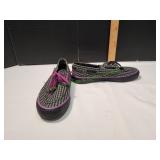 Sperry top Slider Gingham Boat Shoes, Sz 8M