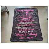 To my Daughter Throw Blanket