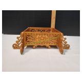 Wood Ornate Napkin Holder