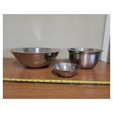 (3) Aluminum Mixing Bowls