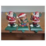 (3) Cast Iron Stocking Holders