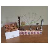 Lot of Votive Candles, Candlestick Holders & More