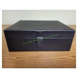 Faux Leather Diamond Cut Memory Box