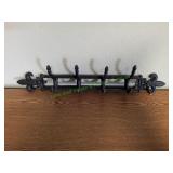 Cast Iron Fleur De Lis 4-Hook Wall Hook