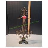 Metal Dress Form Jewelry Holder