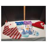 Lot of Christmas Stockings & Elf Hat