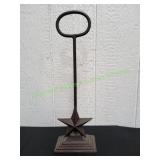 Cast Iron Door Stop w/ Star Base