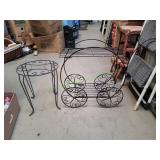 (2) Black Plant Stands