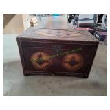 Vtg Faux Leaver Storage Trunk