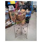 Metal 3-Tier Folding Corner Plant Stand