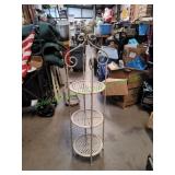 3-Tier White Wrought Iron Plant Stand