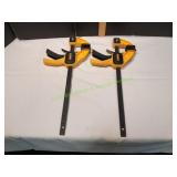 (2) DeWalt Medium Trigger Clamps