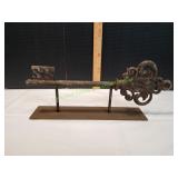 Mounted Cast Iron Skeleton Key